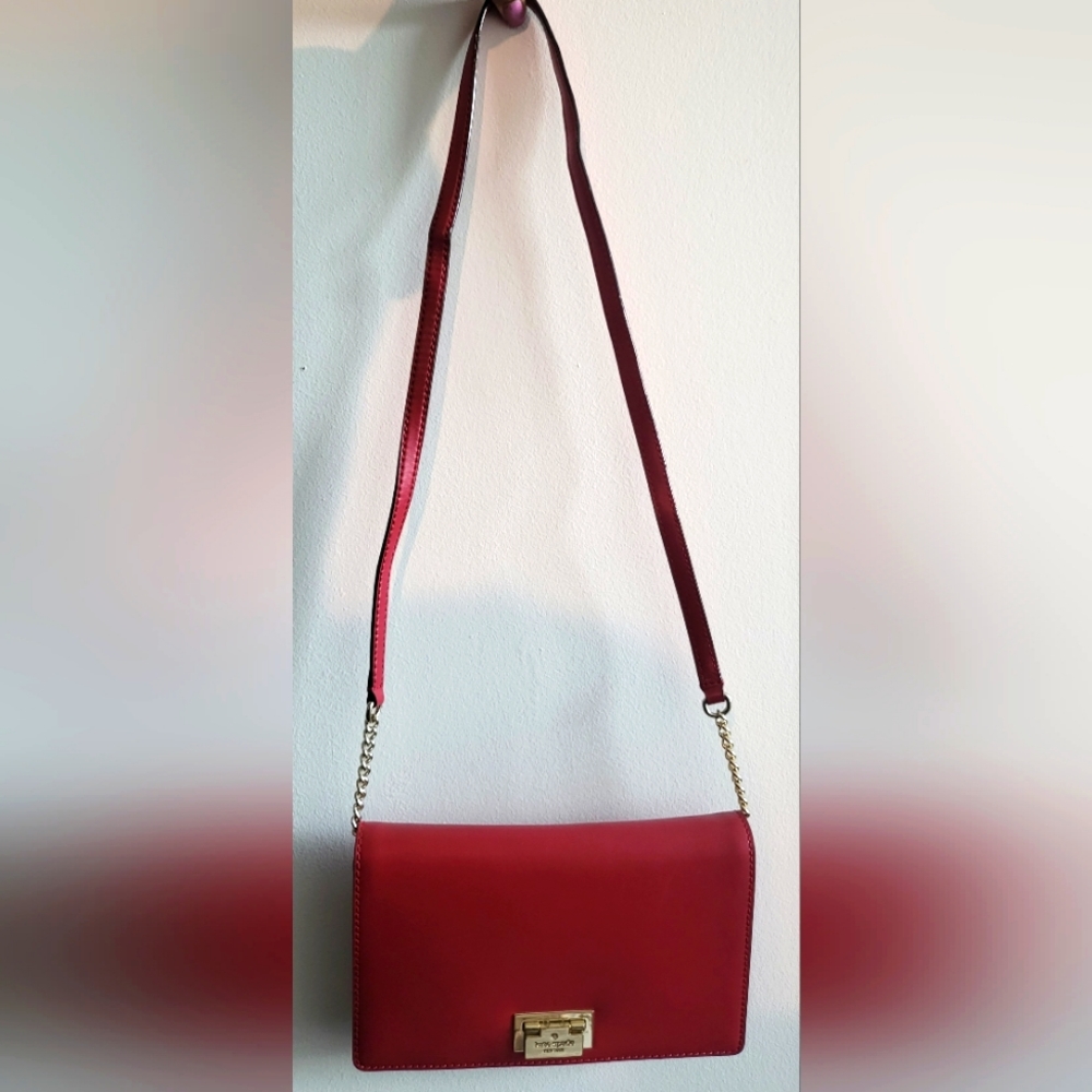Kate Spade leather crossbody bag purse red